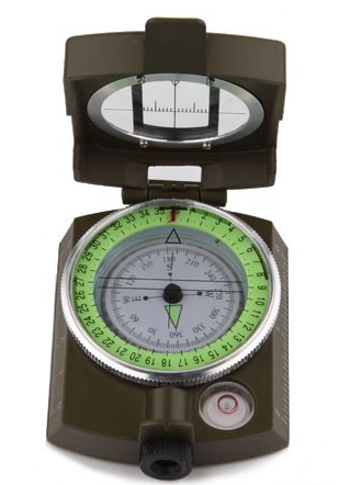 Portable Metal Case Military Compass Prismatic Compass for Outdoor Sailing